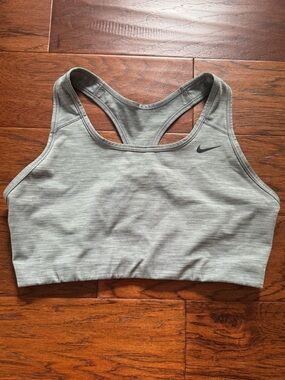 Nike Dri-FIT Racerback Sports Bra Grey Size XL